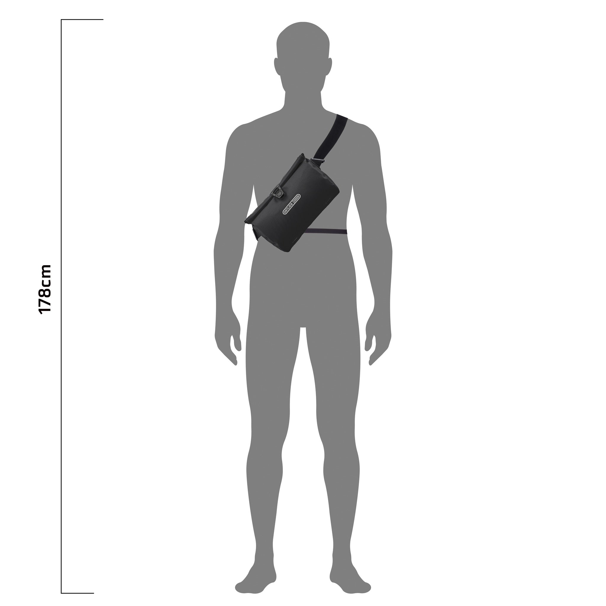 ORTLIEB Velo-Sling Flex in black 2.5 Liter am Fahrradlenker montiert mit Bar-Lock-System